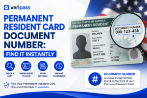 Permanent resident card document number