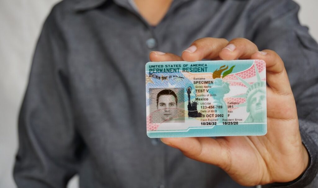 Permanent resident card document number